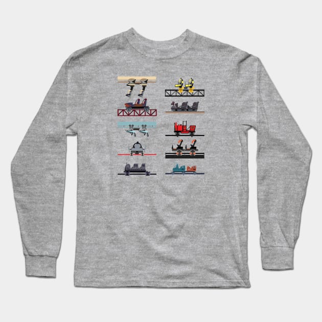 Alton Towers Coaster Car Design Long Sleeve T-Shirt by CoasterMerch